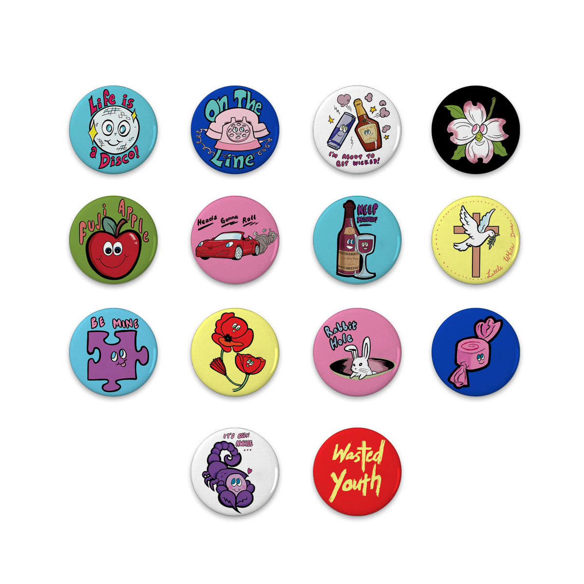 On The Line Button Set