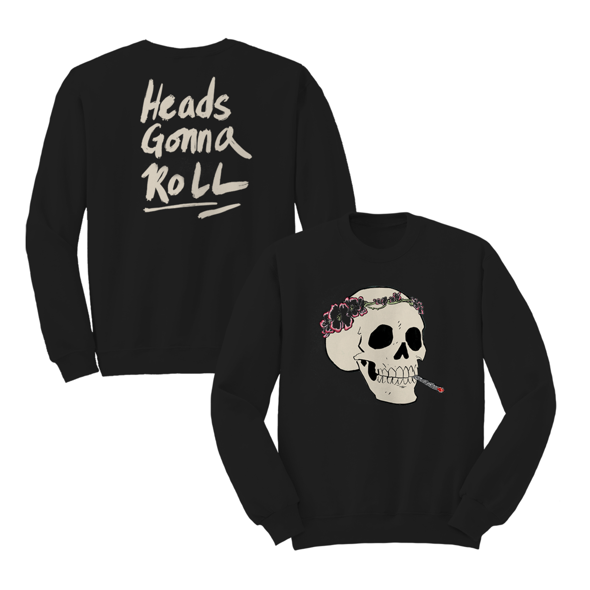 Heads Gonna Roll Crewneck - Black